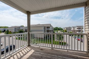 the view from the deck at the enclave at deer run apartments